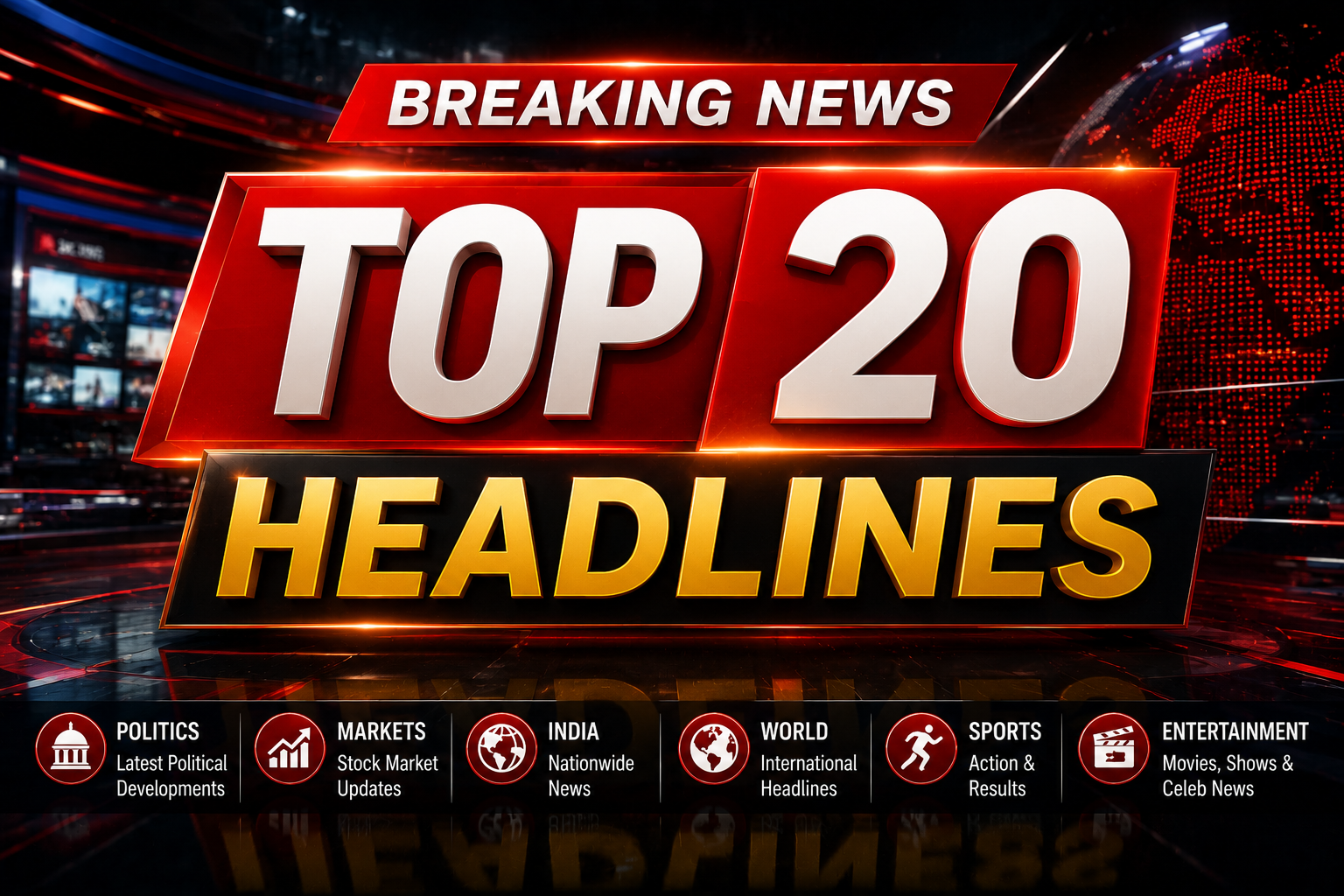 Today’s Top 20 Headlines India